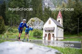 26.08.2024, Martell, Italy (ITA): Didier Bionaz (ITA), Elia Zeni (ITA), (l-r) - Biathlon summer training, Martell (ITA). www.nordicfocus.com. © Vanzetta/NordicFocus. Every downloaded picture is fee-liable.