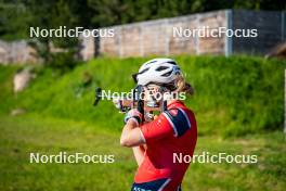 28.06.2024, Lavaze, Italy (ITA): Ingrid Landmark Tandrevold (NOR) - Biathlon summer training, Lavaze (ITA). www.nordicfocus.com. © Barbieri/NordicFocus. Every downloaded picture is fee-liable.