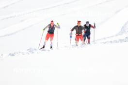 14.10.2024, Ramsau am Dachstein, Austria (AUT): Amy Baserga (SUI), Lea Meier (SUI), Lisa Theresa Hauser (AUT), (l-r) - Biathlon summer training, Dachsteinglacier, Ramsau am Dachstein (AUT). www.nordicfocus.com. © Manzoni/NordicFocus. Every downloaded picture is fee-liable.