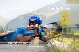 29.08.2024, Bessans, France (FRA): Oscar Lombardot (FRA) - Biathlon summer training, Bessans (FRA). www.nordicfocus.com. © Authamayou/NordicFocus. Every downloaded picture is fee-liable.