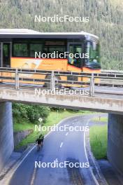 27.06.2024, Juf, Switzerland (SUI): Sebastian Stalder (SUI), Gion Stalder (SUI), (l-r) - Biathlon summer training, Juf (SUI). www.nordicfocus.com. © Manzoni/NordicFocus. Every downloaded picture is fee-liable.