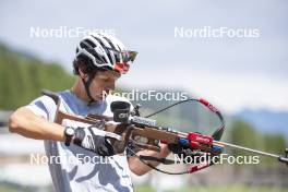 26.08.2024, Martell, Italy (ITA): Tommaso Giacomel (ITA) - Biathlon summer training, Martell (ITA). www.nordicfocus.com. © Vanzetta/NordicFocus. Every downloaded picture is fee-liable.