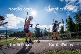 06.08.2024, Lavaze, Italy (ITA): Anna Gandler (AUT), Tamara Steiner (AUT), (l-r)  - Biathlon summer training, Lavaze (ITA). www.nordicfocus.com. © Barbieri/NordicFocus. Every downloaded picture is fee-liable.