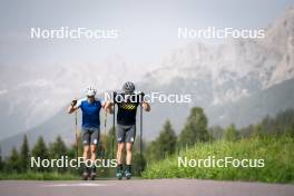 19.06.2024, Lavaze, Italy (ITA): Didier Bionaz (ITA), Elia Zeni (ITA), (l-r)  - Biathlon summer training, Lavaze (ITA). www.nordicfocus.com. © Vanzetta/NordicFocus. Every downloaded picture is fee-liable.