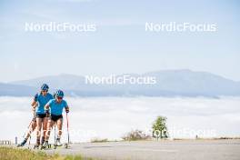 02.09.2024, Font-Romeu, France (FRA): Ella Halvarsson (SWE), Anna Magnusson (SWE), (l-r) - Biathlon summer training, Font-Romeu (FRA). www.nordicfocus.com. © Authamayou/NordicFocus. Every downloaded picture is fee-liable.