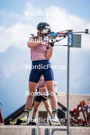 06.08.2024, Lavaze, Italy (ITA): Lara Wagner (AUT) - Biathlon summer training, Lavaze (ITA). www.nordicfocus.com. © Barbieri/NordicFocus. Every downloaded picture is fee-liable.