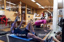 27.08.2024, Martell, Italy (ITA): Lukas Hofer (ITA), Dorothea Wierer (ITA), (l-r) - Biathlon summer training, Martell (ITA). www.nordicfocus.com. © Vanzetta/NordicFocus. Every downloaded picture is fee-liable.