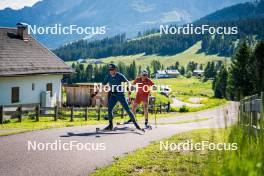 27.06.2024, Lavaze, Italy (ITA): Johannes Dale-Skjevdal (NOR), Vetle Sjaastad Christiansen (NOR), (l-r)  - Biathlon summer training, Lavaze (ITA). www.nordicfocus.com. © Barbieri/NordicFocus. Every downloaded picture is fee-liable.