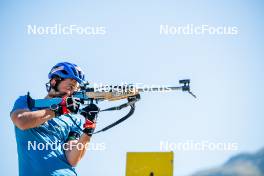 29.08.2024, Bessans, France (FRA): Oscar Lombardot (FRA) - Biathlon summer training, Bessans (FRA). www.nordicfocus.com. © Authamayou/NordicFocus. Every downloaded picture is fee-liable.