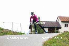 16.09.2024, Lenzerheide, Switzerland (SUI): Leonie Jeannier (FRA) - Biathlon summer training, Lenzerheide (SUI). www.nordicfocus.com. © Manzoni/NordicFocus. Every downloaded picture is fee-liable.