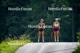 17.07.2024, Martell, Italy (ITA): Hanna Auchentaller (ITA), Rebecca Passler (ITA), (l-r)  - Biathlon summer training, Martell (ITA). www.nordicfocus.com. © Barbieri/NordicFocus. Every downloaded picture is fee-liable.