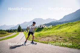 31.07.2024, Lavaze, Italy (ITA): Antonin Guigonnat (FRA) - Biathlon summer training, Lavaze (ITA). www.nordicfocus.com. © Barbieri/NordicFocus. Every downloaded picture is fee-liable.