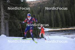 07.11.2024, Davos, Switzerland (SUI): Lisa Theresa Hauser (AUT), Elisa Gasparin (SUI), (l-r) - Biathlon training, snowfarming track, Davos (SUI). www.nordicfocus.com. © Manzoni/NordicFocus. Every downloaded picture is fee-liable.