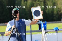 18.07.2024, Lenzerheide, Switzerland (SUI): Emil Bormetti (ITA), Coach Team USA - Biathlon summer training, Lenzerheide (SUI). www.nordicfocus.com. © Manzoni/NordicFocus. Every downloaded picture is fee-liable.