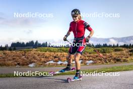 22.10.2024, Lavaze, Italy (ITA): Juni Arnekleiv (NOR) - Biathlon summer training, Lavaze (ITA). www.nordicfocus.com. © Vanzetta/NordicFocus. Every downloaded picture is fee-liable.