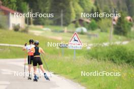 11.06.2024, Premanon, France (FRA): Jeanne Richard (FRA), Oceane Michelon (FRA), (l-r) - Biathlon summer training, Premanon (FRA). www.nordicfocus.com. © Manzoni/NordicFocus. Every downloaded picture is fee-liable.