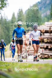 30.09.2024, Lavaze, Italy (ITA): Rebecca Passler (ITA), Linda Zingerle (ITA), (l-r) - Biathlon summer training, Lavaze (ITA). www.nordicfocus.com. © Barbieri/NordicFocus. Every downloaded picture is fee-liable.