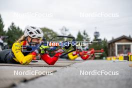 20.09.2024, Font-Romeu, France (FRA): Eve Bouvard (BEL) - Biathlon summer training, Font-Romeu (FRA). www.nordicfocus.com. © Authamayou/NordicFocus. Every downloaded picture is fee-liable.