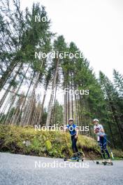 30.09.2024, Lavaze, Italy (ITA): Samuela Comola (ITA), Michela Carrara (ITA), (l-r) - Biathlon summer training, Lavaze (ITA). www.nordicfocus.com. © Barbieri/NordicFocus. Every downloaded picture is fee-liable.