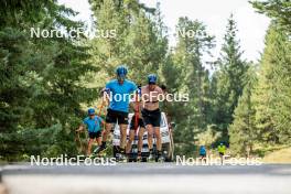 02.09.2024, Font-Romeu, France (FRA): Malte Stefansson (SWE), Emil Nykvist (SWE), (l-r) - Biathlon summer training, Font-Romeu (FRA). www.nordicfocus.com. © Authamayou/NordicFocus. Every downloaded picture is fee-liable.