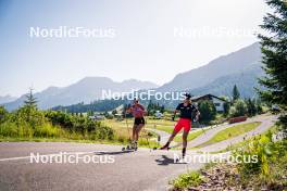 31.07.2024, Lavaze, Italy (ITA): Anna Andexer (AUT), Kristina Oberthaler (AUT), (l-r)  - Biathlon summer training, Lavaze (ITA). www.nordicfocus.com. © Barbieri/NordicFocus. Every downloaded picture is fee-liable.