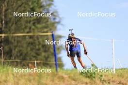 15.07.2024, Lenzerheide, Switzerland (SUI): Vincent Bonacci (USA) - Biathlon summer training, Lenzerheide (SUI). www.nordicfocus.com. © Manzoni/NordicFocus. Every downloaded picture is fee-liable.