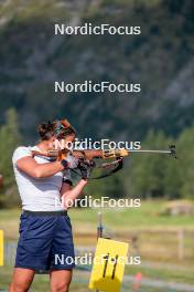 29.08.2024, Bessans, France (FRA): Julia Simon (FRA) - Biathlon summer training, Bessans (FRA). www.nordicfocus.com. © Authamayou/NordicFocus. Every downloaded picture is fee-liable.