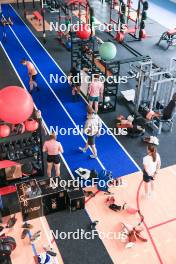 11.06.2024, Premanon, France (FRA): Oceane Michelon (FRA), Sophie Chauveau (FRA), Julia Simon (FRA), Gilonne Guigonnat (FRA), Lou Jeanmonnot (FRA), Justine Braisaz-Bouchet (FRA), (l-r) - Biathlon summer training, Premanon (FRA). www.nordicfocus.com. © Manzoni/NordicFocus. Every downloaded picture is fee-liable.