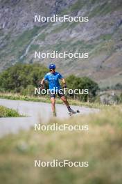 29.08.2024, Bessans, France (FRA): Oscar Lombardot (FRA) - Biathlon summer training, Bessans (FRA). www.nordicfocus.com. © Authamayou/NordicFocus. Every downloaded picture is fee-liable.