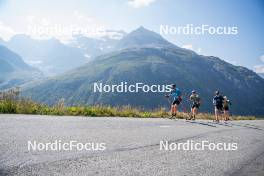 28.08.2024, Bessans, France (FRA): Emilien Jacquelin (FRA), Oscar Lombardot (FRA), (l-r) - Biathlon summer training, Bessans (FRA). www.nordicfocus.com. © Authamayou/NordicFocus. Every downloaded picture is fee-liable.