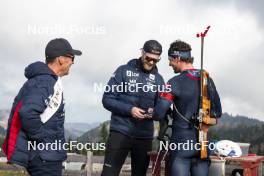 22.10.2024, Lavaze, Italy (ITA): Egil Kristiansen (NOR), Sturla Holm Laegreid (NOR), (l-r)  - Biathlon summer training, Lavaze (ITA). www.nordicfocus.com. © Vanzetta/NordicFocus. Every downloaded picture is fee-liable.