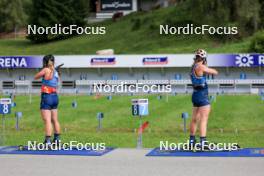 15.07.2024, Lenzerheide, Switzerland (SUI): Grace Castonguay (USA), Deedra Irwin (USA), (l-r) - Biathlon summer training, Lenzerheide (SUI). www.nordicfocus.com. © Manzoni/NordicFocus. Every downloaded picture is fee-liable.