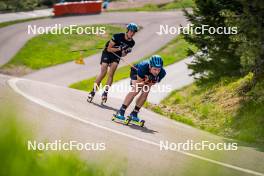 06.06.2024, Lavaze, Italy (ITA): Anton Ivarsson (SWE), Jesper Nelin (SWE), (l-r)  - Biathlon summer training, Lavaze (ITA). www.nordicfocus.com. © Barbieri/NordicFocus. Every downloaded picture is fee-liable.