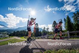 06.08.2024, Lavaze, Italy (ITA): Anna Juppe (AUT), Kristina Oberthaler (AUT), (l-r)  - Biathlon summer training, Lavaze (ITA). www.nordicfocus.com. © Barbieri/NordicFocus. Every downloaded picture is fee-liable.