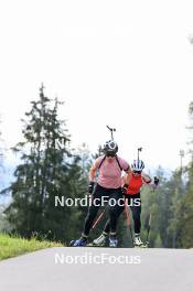 15.09.2024, Lenzerheide, Switzerland (SUI): Julia Simon (FRA), Lena Haecki-Gross (SUI), (l-r) - Sommer Nordic Event 2024, Sommer Biathlon Cup, Lenzerheide (SUI). www.nordicfocus.com. © Manzoni/NordicFocus. Every downloaded picture is fee-liable.