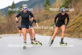 13.10.2024, Ramsau am Dachstein, Austria (AUT): Lena Haecki-Gross (SUI), Lea Meier (SUI), Lisa Theresa Hauser (AUT), (l-r) - Biathlon summer training, Ramsau am Dachstein (AUT). www.nordicfocus.com. © Manzoni/NordicFocus. Every downloaded picture is fee-liable.