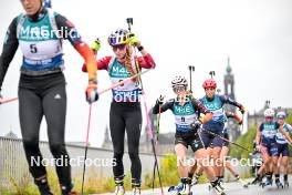 15.09.2024, Dresden, Germany (GER): Marketa Davidova (CZE), Marion Wiesensarter (GER), Lisa Vittozzi (ITA), (l-r) - City Biathlon - Dresden (GER). www.nordicfocus.com. © Reichert/NordicFocus. Every downloaded picture is fee-liable.