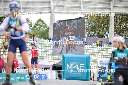 15.09.2024, Dresden, Germany (GER): City Biathlon logo on screen feature - City Biathlon - Dresden (GER). www.nordicfocus.com. © Reichert/NordicFocus. Every downloaded picture is fee-liable.