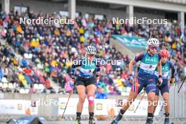 15.09.2024, Dresden, Germany (GER): Karoline Knotten (NOR), Ingrid Landmark Tandrevold (NOR), Lisa Vittozzi (ITA), (l-r) - City Biathlon - Dresden (GER). www.nordicfocus.com. © Reichert/NordicFocus. Every downloaded picture is fee-liable.