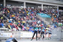 15.09.2024, Dresden, Germany (GER): Paulina Fialkova (SVK), Marion Wiesensarter (GER), Franziska Preuss (GER), (l-r) - City Biathlon - Dresden (GER). www.nordicfocus.com. © Reichert/NordicFocus. Every downloaded picture is fee-liable.