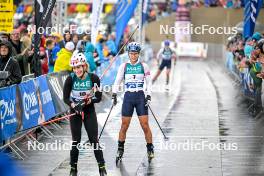 15.09.2024, Dresden, Germany (GER): Paulina Fialkova (SVK), Anna Gandler (AUT), (l-r) - City Biathlon - Dresden (GER). www.nordicfocus.com. © Reichert/NordicFocus. Every downloaded picture is fee-liable.