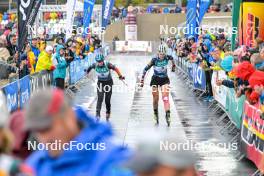 15.09.2024, Dresden, Germany (GER): Franziska Preuss (GER), Karoline Knotten (NOR), (l-r) - City Biathlon - Dresden (GER). www.nordicfocus.com. © Reichert/NordicFocus. Every downloaded picture is fee-liable.