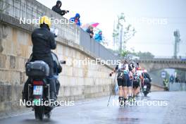 15.09.2024, Dresden, Germany (GER): Justus Strelow (GER), Tarjei Boe (NOR), (l-r) - City Biathlon - Dresden (GER). www.nordicfocus.com. © Reichert/NordicFocus. Every downloaded picture is fee-liable.