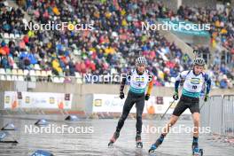 15.09.2024, Dresden, Germany (GER): Justus Strelow (GER), Tero Seppala (FIN), (l-r) - City Biathlon - Dresden (GER). www.nordicfocus.com. © Reichert/NordicFocus. Every downloaded picture is fee-liable.