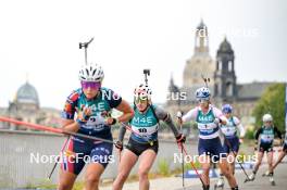 15.09.2024, Dresden, Germany (GER): Paulina Fialkova (SVK), Anna Gandler (AUT), (l-r) - City Biathlon - Dresden (GER). www.nordicfocus.com. © Reichert/NordicFocus. Every downloaded picture is fee-liable.