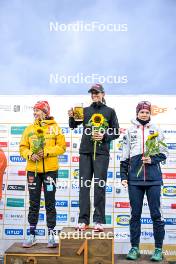 15.09.2024, Dresden, Germany (GER): Johanna Puff (GER), Lisa Vittozzi (ITA), Karoline Knotten (NOR), (l-r) - City Biathlon - Dresden (GER). www.nordicfocus.com. © Reichert/NordicFocus. Every downloaded picture is fee-liable.