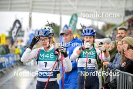 15.09.2024, Dresden, Germany (GER): Anna Gandler (AUT), Anna Andexer (AUT), (l-r) - City Biathlon - Dresden (GER). www.nordicfocus.com. © Reichert/NordicFocus. Every downloaded picture is fee-liable.