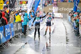 15.09.2024, Dresden, Germany (GER): Paulina Fialkova (SVK), Anna Gandler (AUT) - City Biathlon - Dresden (GER). www.nordicfocus.com. © Reichert/NordicFocus. Every downloaded picture is fee-liable.