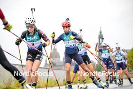 15.09.2024, Dresden, Germany (GER): Marion Wiesensarter (GER), Lisa Vittozzi (ITA), (l-r) - City Biathlon - Dresden (GER). www.nordicfocus.com. © Reichert/NordicFocus. Every downloaded picture is fee-liable.