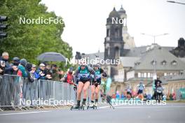 15.09.2024, Dresden, Germany (GER): Paulina Fialkova (SVK), Marion Wiesensarter (GER), (l-r) - City Biathlon - Dresden (GER). www.nordicfocus.com. © Reichert/NordicFocus. Every downloaded picture is fee-liable.